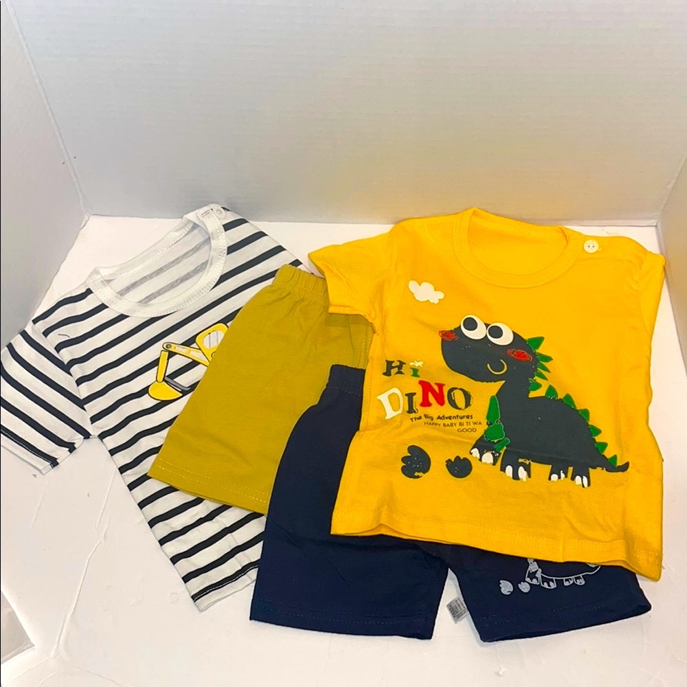 Kids Dinosaur and Striped Matching Sets